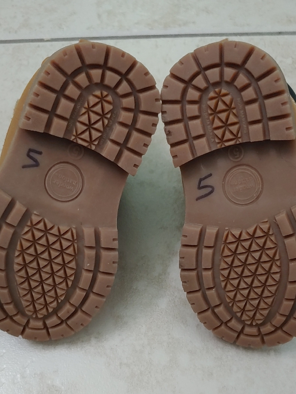 Baby Work Boots Wonder Nation Tucker Hook And Loops Shoes Toddler Size 5 - Picture 3 of 3
